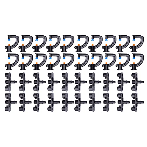 ANGGREK G-Typ Brechungs-Mikrosprühdüse 20Set Nebelbewässerungssprühkopf für Garten Gewächshaus mit 4/7 Schlauchanschluss Langlebiges ABS-Material ANGGREK G-Typ Brechungs-Mikrosprühdüse 20Set Nebelbewässerungssprühkopf für Garten Gewächshaus mit 4/7 Schlauchanschluss Langlebiges ABS-Material von ANGGREK