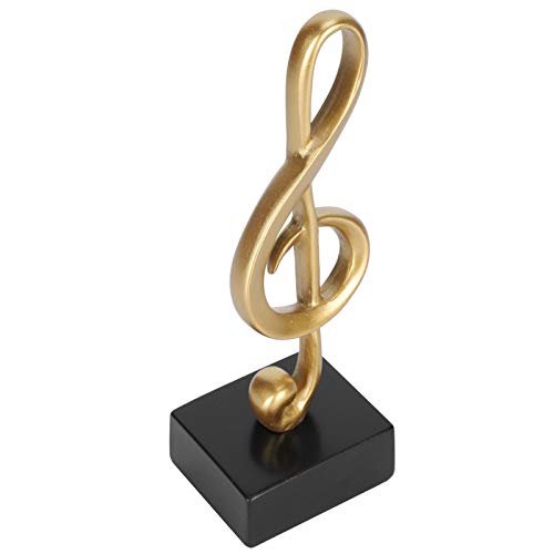 ANGGREK Goldene Schwarze Musiknoten Statue Skulptur Figurine Musiknoten Ornament Musiksymbol Deko für Zuhause Büro Schreibtisch Klavierzimmer von ANGGREK