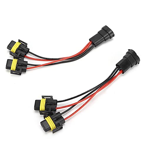 ANGGREK H11 H8 Splitter Kabelbaum H11 H8 Scheinwerferadapter Nebel-Lichtanschluss mit PVC-Material 20 Gauge Drähte Wärme-resistente Nylonstopfen für Universelle Auto-Scheinwerfer Nebel von ANGGREK