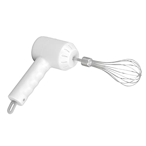 ANGGREK Kabelloser Elektrischer Handmixer, Wiederaufladbarer USB-Handrührer mit 2 Rührstäben, Leicht und Benutzerfreundlich, Breites Anwendungsspektrum (Weiss) von ANGGREK