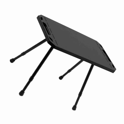ANGGREK Leichte Aluminiumlegierung Faltbare Camping-Tisch, Einstellbare Höhe Picknickschreibtisch für das Heckklappen Beach Camp mit Leicht Tragbarem und Langlebigem Design (Black) von ANGGREK