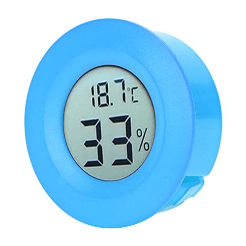 ANGGREK Mini Digital LCD Thermometer Hygrometer Feuchtigkeits-Temperatur Messgerät mit LCD-Display -50 Bis + 70 °C 10%-99% für Kühl Vitrinen (BLUE) von ANGGREK