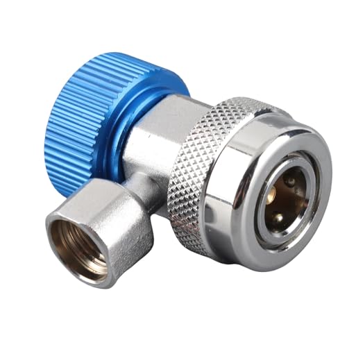 ANGGREK R134A Schnellkupplungsadapter Extraktor Ventilkern mit Hülse für A/C-Set R-134A Typ Hoch- und Niederdruckanschlüsse 1/4 Zoll Männlich (Blauer Niederdruck) von ANGGREK