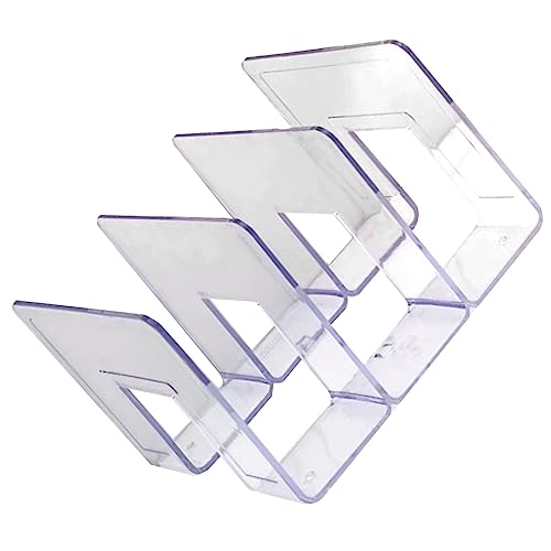 ANGGREK Transparentes Bag-Lagerregal, Sichtbarkeit Erweitert, Platzsparendes Design, Stilvoller Look mit Transparentem Teiler für eine Einfache Auswahl, Taschenlagerständer (3 Abschnitt) von ANGGREK
