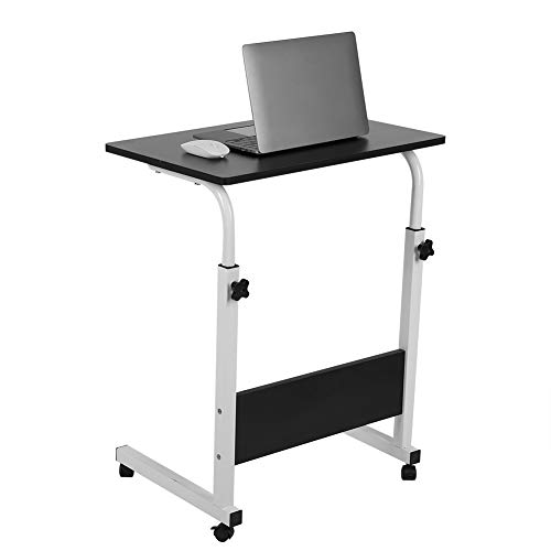 ANGGREK Verstellbarer Laptop-Desktop-Tisch, Computer-Lift-Schreibtisch mit 4 Rollen, Leicht und Tragbar für Einfache Bewegung, Platzsparendes Design für Wohnzimmer, Schlafzimmer, von ANGGREK