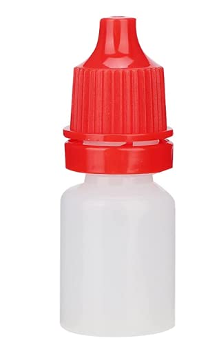 ANGGREK Augentropfen-Flasche, 50 Stück 5 Ml Tragbare Zusammendrückbare Leere Augentropfen Leere Kunststoff-Augenflüssigkeits-Tropfflasche Kleine Tropfenflasche mit Schraubverschluss(rot) von ANGGREK