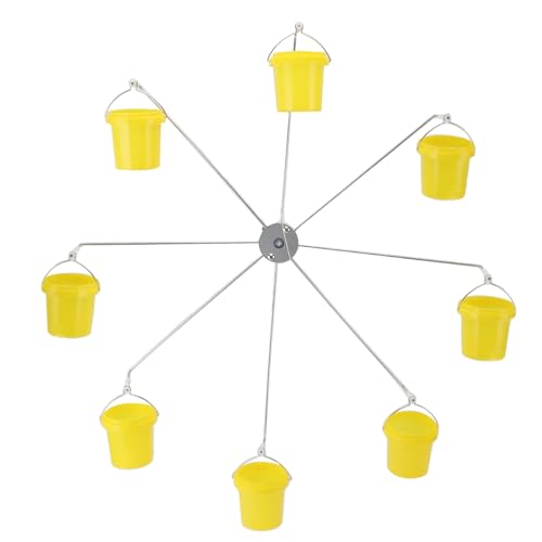 Ferrris Wheel Bird Feeder mit 8 Eimern, Dynamischem Design Endloser Lustiger Außenhänger Feeder Robuste Eisenstruktur, Gesundheitsgewohnheiten und Ansprechende Outdoor von ANGGREK