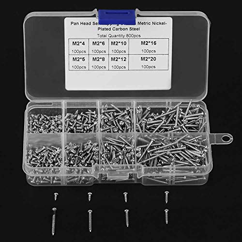 Lot Quadrat M Truss Bois800pcs M2 Cross Drive Flachkopf-Blechschrauben Holzbearbeitungsbefestigung mit Box von ANGGREK