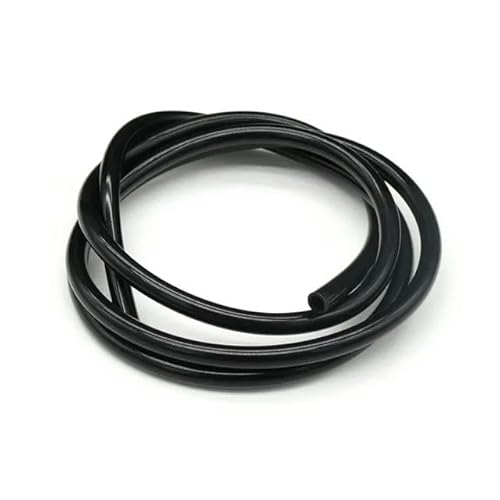 1/5/10 m Silikonschlauch in Lebensmittelqualität, schwarz, ID 0,5 1 2 3 4 5 6 7 8 9 10 12 14 16 18 20 25 32 mm, flexibler, ungiftiger Silikonschlauch, schwarz, 5 m, Innendurchmesser 6 mm x 9 mm von ANGGUN