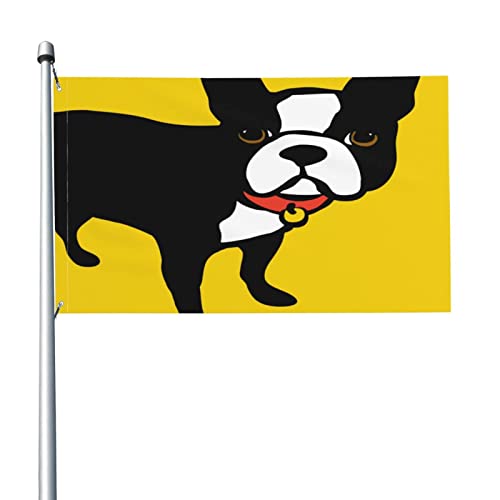 Französische Bulldogge-Flagge, Fahnen-Flaggen für Hauptdekoration im Freien, kundenspezifische dekorative Fahnen 152x90 cm von ANGYANG