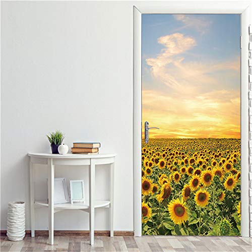 ANHHWW Türtapete Selbstklebend Sonnenblumen Sonnenuntergang Landschaft 88 X 200Cm - Einteilig Türaufkleber Türfolie Türposter -Pvc Entfernbar Mauer Aufkleber Zuhause Dekor Tapete Fototapete ANHHWW Türtapete Selbstklebend Sonnenblumen Sonnenuntergang Landschaft 88 X 200Cm - Einteilig Türaufkleber Türfolie Türposter -Pvc Entfernbar Mauer Aufkleber Zuhause Dekor Tapete Fototapete von ANHHWW