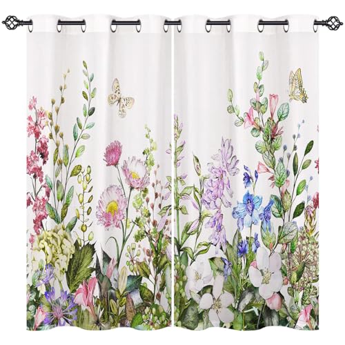 ANHOPE Aquarell Floral Schmetterling Vorhänge mit Ösen Kinder Mädchen Gardinen Blickdichte Thermo Vorhang Blackout Curtain Schlafzimmer Wohnzimmer Verdunklungsvorhänge 2er Set H 175 x B 140 cm ANHOPE Aquarell Floral Schmetterling Vorhänge mit Ösen Kinder Mädchen Gardinen Blickdichte Thermo Vorhang Blackout Curtain Schlafzimmer Wohnzimmer Verdunklungsvorhänge 2er Set H 175 x B 140 cm von ANHOPE