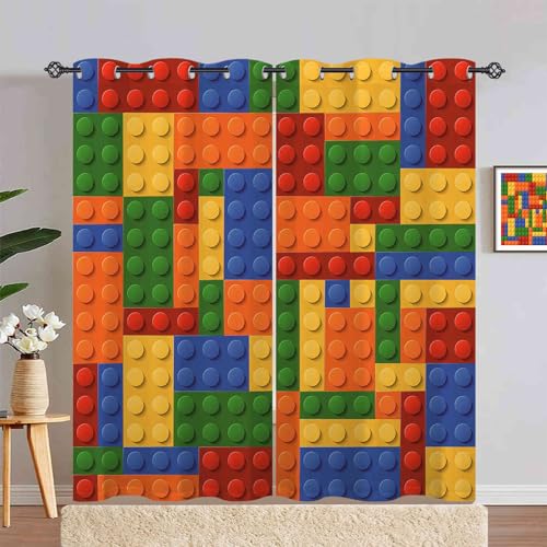 ANHOPE Bunte Geometrie Bausteine Gardinen Blickdichte mit Ösen Kinder Jungen Mädchen Thermo Vorhänge Blackout Curtain Vorhang Wohnzimmer Schlafzimmer Verdunklungsvorhänge 2er Set H 245 x B 140 cm ANHOPE Bunte Geometrie Bausteine Gardinen Blickdichte mit Ösen Kinder Jungen Mädchen Thermo Vorhänge Blackout Curtain Vorhang Wohnzimmer Schlafzimmer Verdunklungsvorhänge 2er Set H 245 x B 140 cm von ANHOPE