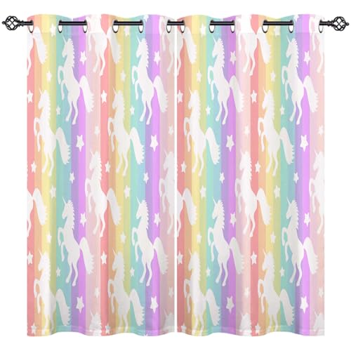ANHOPE Bunte Regenbogen Einhorn Blickdichte Gardinen mit Ösen Kinder Mädchen Thermo Vorhänge Wohnzimmer Schlafzimmer Verdunklungsvorhänge 2er Set H 160 x B 107 cm ANHOPE Bunte Regenbogen Einhorn Blickdichte Gardinen mit Ösen Kinder Mädchen Thermo Vorhänge Wohnzimmer Schlafzimmer Verdunklungsvorhänge 2er Set H 160 x B 107 cm von ANHOPE