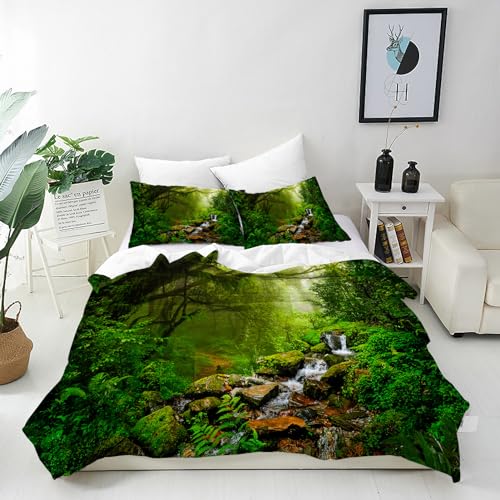 ANHOPE Dschungel Bettwäsche Set 3 Teilig Natur Tropisch Regenwald Wald Bettbezug 200x200 cm + 2 Kissenbezug 80x80 cm Weich Microfaser Bettbezüge mit Reißverschluss Ganzjahres Bettdeckenbezug Set ANHOPE Dschungel Bettwäsche Set 3 Teilig Natur Tropisch Regenwald Wald Bettbezug 200x200 cm + 2 Kissenbezug 80x80 cm Weich Microfaser Bettbezüge mit Reißverschluss Ganzjahres Bettdeckenbezug Set von ANHOPE