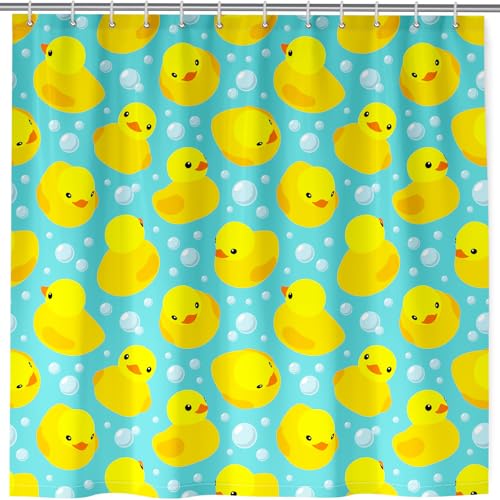 ANHOPE Cartoon Gelbe Gummi Ente Duschvorhang Wasserdicht Anti-schimmel Polyester Stoff Duschvorhänge 180 x 200cm Shower Curtains Waschbar Bad Vorhäng für Badzimmer mit 12 Haken ANHOPE Cartoon Gelbe Gummi Ente Duschvorhang Wasserdicht Anti-schimmel Polyester Stoff Duschvorhänge 180 x 200cm Shower Curtains Waschbar Bad Vorhäng für Badzimmer mit 12 Haken von ANHOPE
