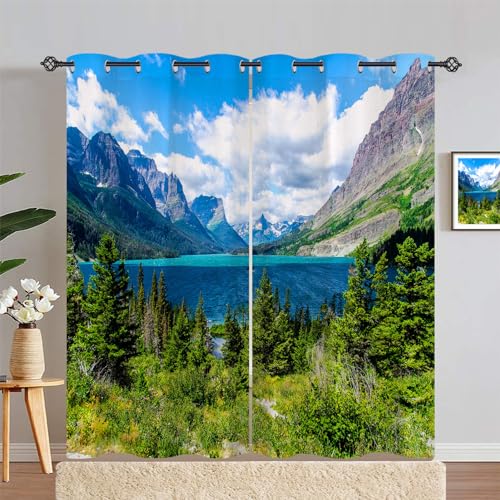 ANHOPE Natur Berg See Landschaft Verdunklungsvorhänge mit Ösen Blickdichte Gardinen Thermo Vorhänge Blackout Curtain Weich Wohnzimmer Schlafzimmer Vorhang 2er Set H 214 x B 117 cm ANHOPE Natur Berg See Landschaft Verdunklungsvorhänge mit Ösen Blickdichte Gardinen Thermo Vorhänge Blackout Curtain Weich Wohnzimmer Schlafzimmer Vorhang 2er Set H 214 x B 117 cm von ANHOPE