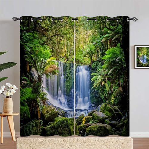 ANHOPE Natur Dschungel Wasserfall Gardinen Blickdichte Thermo Vorhänge mit Ösen Weich Vorhang Blackout Curtain Wohnzimmer Schlafzimmer Verdunklungsvorhänge 2er Set H 214 x B 117 cm ANHOPE Natur Dschungel Wasserfall Gardinen Blickdichte Thermo Vorhänge mit Ösen Weich Vorhang Blackout Curtain Wohnzimmer Schlafzimmer Verdunklungsvorhänge 2er Set H 214 x B 117 cm von ANHOPE