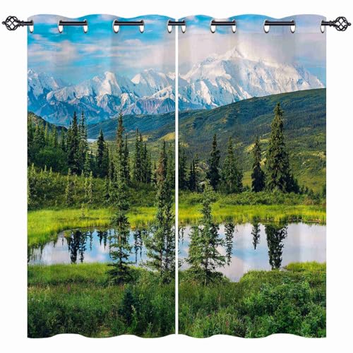 ANHOPE Natur Landschaft Berg See Gardinen Blickdichte mit Ösen Weich Thermo Vorhänge Blackout Curtain Vorhang Wohnzimmer Schlafzimmer Verdunklungsvorhänge 2er Set H 138 x B 107 cm ANHOPE Natur Landschaft Berg See Gardinen Blickdichte mit Ösen Weich Thermo Vorhänge Blackout Curtain Vorhang Wohnzimmer Schlafzimmer Verdunklungsvorhänge 2er Set H 138 x B 107 cm von ANHOPE