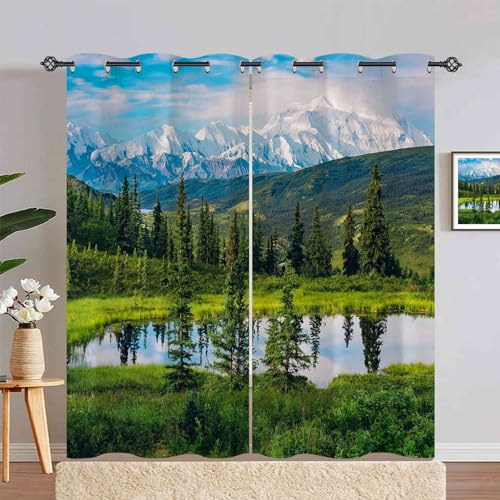 ANHOPE Natur Landschaft Berg See Gardinen Blickdichte mit Ösen Weich Thermo Vorhänge Blackout Curtain Vorhang Wohnzimmer Schlafzimmer Verdunklungsvorhänge 2er Set H 229 x B 140 cm ANHOPE Natur Landschaft Berg See Gardinen Blickdichte mit Ösen Weich Thermo Vorhänge Blackout Curtain Vorhang Wohnzimmer Schlafzimmer Verdunklungsvorhänge 2er Set H 229 x B 140 cm von ANHOPE