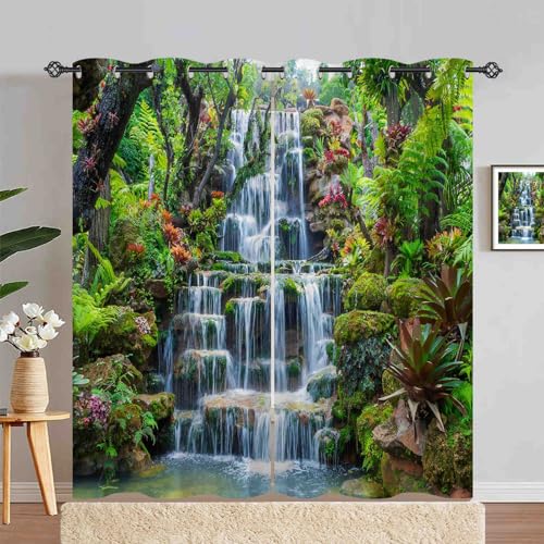 ANHOPE Natur Landschaft Wasserfall Vorhänge mit Ösen Blickdichte Gardinen Blackout Curtain Thermo Vorhang Weich Schlafzimmer Wohnzimmer Verdunklungsvorhänge 2er Set H 245 x B 140 cm ANHOPE Natur Landschaft Wasserfall Vorhänge mit Ösen Blickdichte Gardinen Blackout Curtain Thermo Vorhang Weich Schlafzimmer Wohnzimmer Verdunklungsvorhänge 2er Set H 245 x B 140 cm von ANHOPE