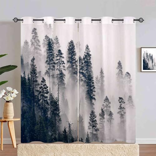 ANHOPE Natur Misty Wald Nebelig Berg Gardinen Blickdichte mit Ösen Weich Thermo Vorhänge Blackout Curtain Vorhang Wohnzimmer Schlafzimmer Verdunklungsvorhänge 2er Set H 245 x B 140 cm ANHOPE Natur Misty Wald Nebelig Berg Gardinen Blickdichte mit Ösen Weich Thermo Vorhänge Blackout Curtain Vorhang Wohnzimmer Schlafzimmer Verdunklungsvorhänge 2er Set H 245 x B 140 cm von ANHOPE