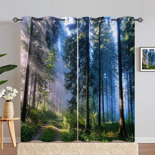 ANHOPE Natur Wald Dschungel Baum Vorhänge mit Ösen Blickdichte Gardinen Blackout Curtain Thermo Vorhang Weich Schlafzimmer Wohnzimmer Verdunklungsvorhänge 2er Set H 210 x B 132 cm ANHOPE Natur Wald Dschungel Baum Vorhänge mit Ösen Blickdichte Gardinen Blackout Curtain Thermo Vorhang Weich Schlafzimmer Wohnzimmer Verdunklungsvorhänge 2er Set H 210 x B 132 cm von ANHOPE