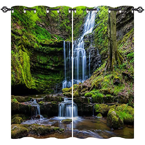 ANHOPE Natur Wasserfall Fluss Gardinen Blickdichte mit Ösen Weich Thermo Vorhänge Blackout Curtain Vorhang Wohnzimmer Schlafzimmer Verdunklungsvorhänge 2er Set H 138 x B 117 cm ANHOPE Natur Wasserfall Fluss Gardinen Blickdichte mit Ösen Weich Thermo Vorhänge Blackout Curtain Vorhang Wohnzimmer Schlafzimmer Verdunklungsvorhänge 2er Set H 138 x B 117 cm von ANHOPE