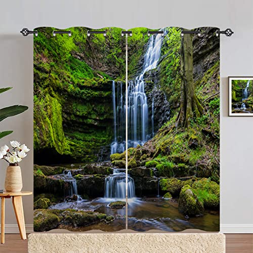 ANHOPE Natur Wasserfall Fluss Gardinen Blickdichte mit Ösen Weich Thermo Vorhänge Blackout Curtain Vorhang Wohnzimmer Schlafzimmer Verdunklungsvorhänge 2er Set H 183 x B 117 cm ANHOPE Natur Wasserfall Fluss Gardinen Blickdichte mit Ösen Weich Thermo Vorhänge Blackout Curtain Vorhang Wohnzimmer Schlafzimmer Verdunklungsvorhänge 2er Set H 183 x B 117 cm von ANHOPE
