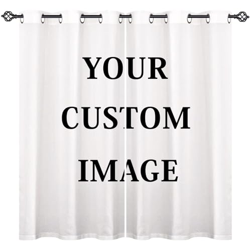 ANHOPE Personalisierte Outdoor Vorhänge Wasserdicht Wetterfest Aquarell Floral Schmetterling Muster Outdoor Gardinen für Balkon Terrasse Garten Pavillon Pergola Anpassen Außen Vorhang 2er Set von ANHOPE