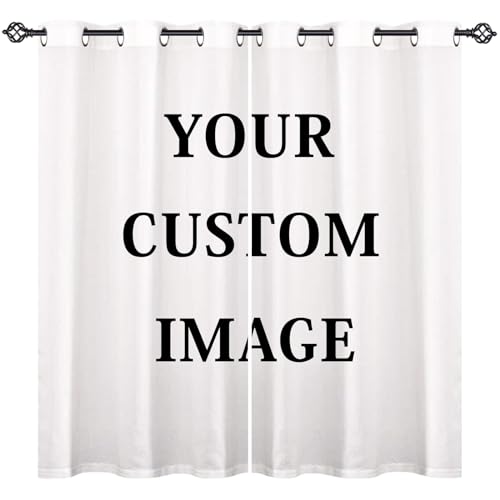 ANHOPE Personalisierte Outdoor Vorhänge Wasserdicht Wetterfest Natur Landschaft Grün Bambus Wald Muster Outdoor Gardinen für Balkon Terrasse Garten Pergola Pavillon Anpassen Außen Vorhang 2er Set von ANHOPE