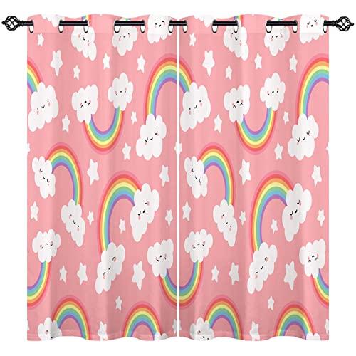 ANHOPE Rosa Hintergrund Regenbogen Wolke Verdunklungsvorhänge mit Ösen Blickdichte Gardinen Thermo Vorhänge Blackout Curtain Kinder Mädchen Wohnzimmer Schlafzimmer Vorhang 2er Set H 138 x B 117 cm ANHOPE Rosa Hintergrund Regenbogen Wolke Verdunklungsvorhänge mit Ösen Blickdichte Gardinen Thermo Vorhänge Blackout Curtain Kinder Mädchen Wohnzimmer Schlafzimmer Vorhang 2er Set H 138 x B 117 cm von ANHOPE