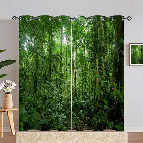 ANHOPE Tropisch Dschungel Regenwald Verdunklungsvorhänge mit Ösen Thermo Vorhänge Blickdichte Gardinen Weich Blackout Curtain Wohnzimmer Schlafzimmer Vorhang 2er Set H 229 x B 140 cm ANHOPE Tropisch Dschungel Regenwald Verdunklungsvorhänge mit Ösen Thermo Vorhänge Blickdichte Gardinen Weich Blackout Curtain Wohnzimmer Schlafzimmer Vorhang 2er Set H 229 x B 140 cm von ANHOPE