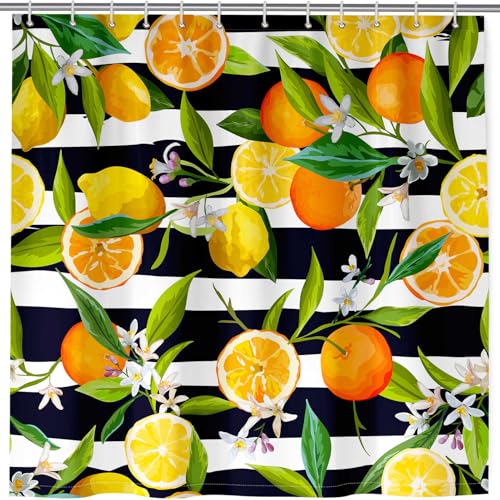 ANHOPE Tropisch Früchte Zitrone Orange Duschvorhänge Wasserdicht Anti-schimmel Shower Curtains Polyester Stoff Duschvorhang 180 x 200 cm Waschbar Bad Vorhäng für Badzimmer mit 12 Haken ANHOPE Tropisch Früchte Zitrone Orange Duschvorhänge Wasserdicht Anti-schimmel Shower Curtains Polyester Stoff Duschvorhang 180 x 200 cm Waschbar Bad Vorhäng für Badzimmer mit 12 Haken von ANHOPE