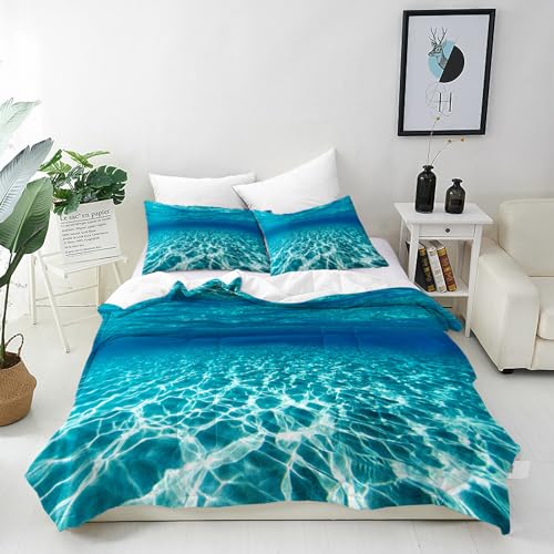 ANHOPE Unterwasser Ozean Meer Welt Bettwäsche Set 3 Teilig Bettbezug 200x220 cm + 2 Kissenbezug 80x80 cm Weich Microfaser Bettbezüge mit Reißverschluss Ganzjahres Bettdeckenbezug Set ANHOPE Unterwasser Ozean Meer Welt Bettwäsche Set 3 Teilig Bettbezug 200x220 cm + 2 Kissenbezug 80x80 cm Weich Microfaser Bettbezüge mit Reißverschluss Ganzjahres Bettdeckenbezug Set von ANHOPE