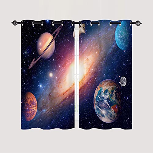 ANHOPE Weltraum Planeten Galaxie Erde Vorhänge mit Ösen Blickdichte Gardinen Thermo Vorhang Blackout Curtain Schlafzimmer Wohnzimmer Kinder Jungen Mädchen Verdunklungsvorhänge 2er Set H 138 x B 71 cm ANHOPE Weltraum Planeten Galaxie Erde Vorhänge mit Ösen Blickdichte Gardinen Thermo Vorhang Blackout Curtain Schlafzimmer Wohnzimmer Kinder Jungen Mädchen Verdunklungsvorhänge 2er Set H 138 x B 71 cm von ANHOPE