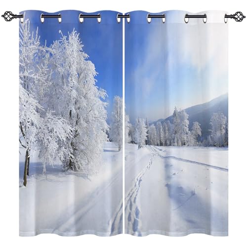 ANHOPE Winter Natur Schnee Baum Berg Vorhänge mit Ösen Weich Gardinen Blickdichte Thermo Vorhang Blackout Curtain Schlafzimmer Wohnzimmer Verdunklungsvorhänge 2er Set H 175 x B 140 cm ANHOPE Winter Natur Schnee Baum Berg Vorhänge mit Ösen Weich Gardinen Blickdichte Thermo Vorhang Blackout Curtain Schlafzimmer Wohnzimmer Verdunklungsvorhänge 2er Set H 175 x B 140 cm von ANHOPE