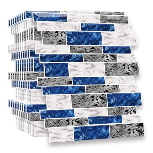 ANHUIB 10 Stück Fliesenaufkleber Küche,Wandfliesen Selbstklebend Bad,Küchenrückwand Metro Fliesen,Wasserdicht Klebefolie Badezimmer,Mosaikfliesen Selbstklebende Fliesen,Klebefolie Fliesen,30×30 cm von ANHUIB