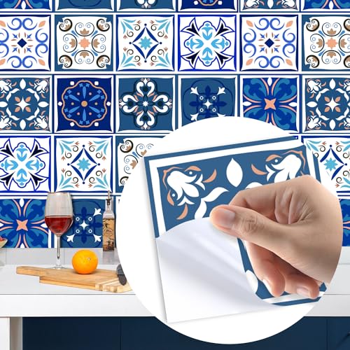 ANHUIB 18 Stück Fliesenaufkleber,Fliesensticker Küche,Mosaik Aufkleber Wandfliese,Aufkleber Fliesen,Fliesenaufkleber für Bad,Wasserdicht Selbstklebend Fliesensticker für Badezimmer Küche Deko,15×15cm von ANHUIB