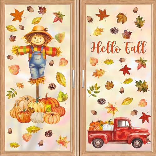 ANHUIB Fensterbilder Herbst Selbstklebend Ahornblatt Vogelscheuche Fensterbilder Kürbis Erntedankfest Vogelscheuche Fensteraufkleber Selbstklebend Herbst Anti-Kollision Doppelseitig Glasaufkleber ANHUIB Fensterbilder Herbst Selbstklebend Ahornblatt Vogelscheuche Fensterbilder Kürbis Erntedankfest Vogelscheuche Fensteraufkleber Selbstklebend Herbst Anti-Kollision Doppelseitig Glasaufkleber von ANHUIB