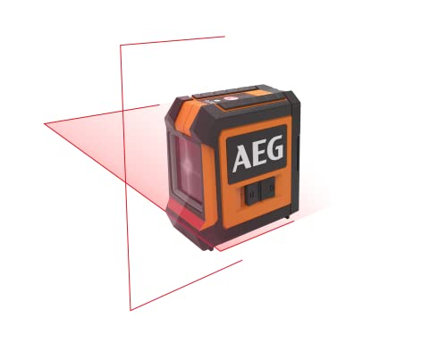 AEG Kreuzlinienlaser, 15 m, rot, CLR215-B, inkl. Tasche, batteriebetrieben von AEG