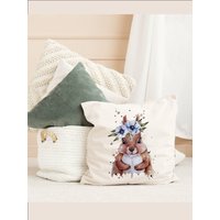 Kissenbezug Mit Eichhörnchen, Kissen Tier, Geschenk Für Mama, Muttertagsgeschenk von ANICAartdesign