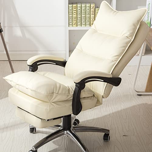 ANIFM Massage-Bürostuhl aus Leder für Erwachsene, 300 Pfund, hohe Rückenlehne, Massage-Computer-Schreibtischstuhl, ergonomisch, verstellbare Sitzhöhe und Rückenlehne – Schreibtisch- und Arbeitsstuhl von ANIFM