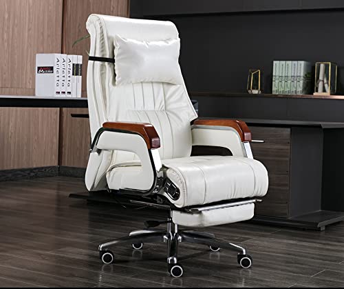 ANIFM Massage-Bürostuhl aus Leder für Erwachsene, ergonomischer Computerstuhl mit Verstellbarer hoher Rückenlehne, ergonomische Lendenwirbelstütze, ergonomisch verstellbare Sitzhöhe und Rückenlehne – von ANIFM
