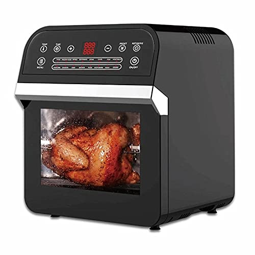 Luftfritteusen für den Heimgebrauch, 12 l, 1600 W, Luftfritteuse, Ofen, Toaster, Drehspieß und Dörrgerät mit LED-Digitalbildschirm (Farbe: Schwarz, Größe: 12 l) (schwarz 12 l) (schwarz 12 l) von ANIFM