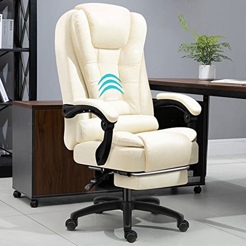 Massage-Bürostuhl, großer und hoher Video-Arbeitsstuhl, hohe Rückenlehne, ganztägiger Komfort, ergonomische Lordosenstütze, moderner Chefsessel und Computer-Schreibtischstuhl, trägt bis zu 400 Pfund, von ANIFM
