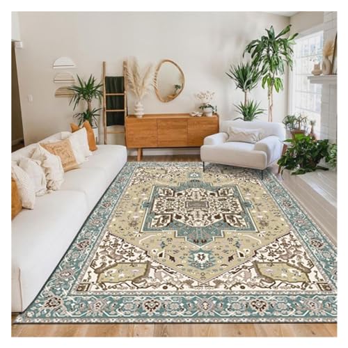 ANIIC Teppich Schlafzimmer Carpet Vintage-Teppich Für Den Innenbereich, Retro-Teppich, rutschfest, Für Badezimmer, Küche, Schlafzimmer Teppich Wohnzimmer (Color : D, Size : 200 * 300cm) von ANIIC