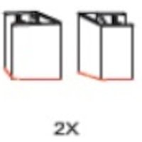 Anima Basic 2er-Set Magnetleisten für SAT Project Duschabtrennungen, Ersatzteile, schwarz matt (NDMKOUT10C) von ANIMA