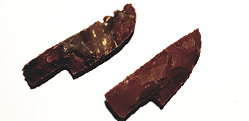 2 Stück Steinzeit Messer / Klinge (Steinmesser) mit und ohne Säge (Nachbau) (3inch und 3inch) von ANIMUS IMPERAT