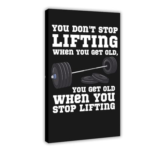 ANINCA Interessantes Leinwandposter "You Don't Stop Lifting" für den Innenbereich, Schlafzimmer, Landschaft, Büro, Raumdekoration, Geschenk, 30 x 45 cm ANINCA Interessantes Leinwandposter "You Don't Stop Lifting" für den Innenbereich, Schlafzimmer, Landschaft, Büro, Raumdekoration, Geschenk, 30 x 45 cm von ANINCA